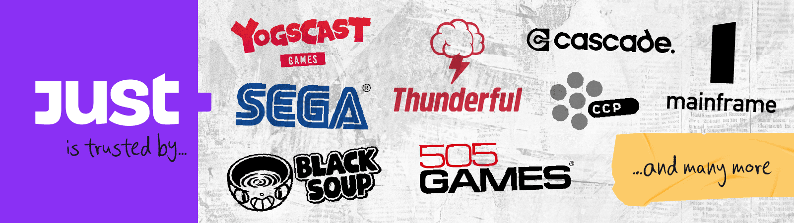 just is trusted by sega, thunderfull and more